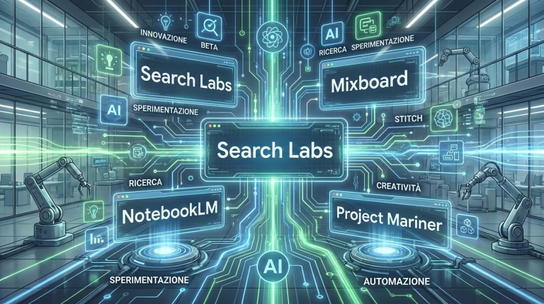 Google Labs: il nuovo laboratorio di innovazione e prototipi di Google per l'intelligenza artificiale e la produttività