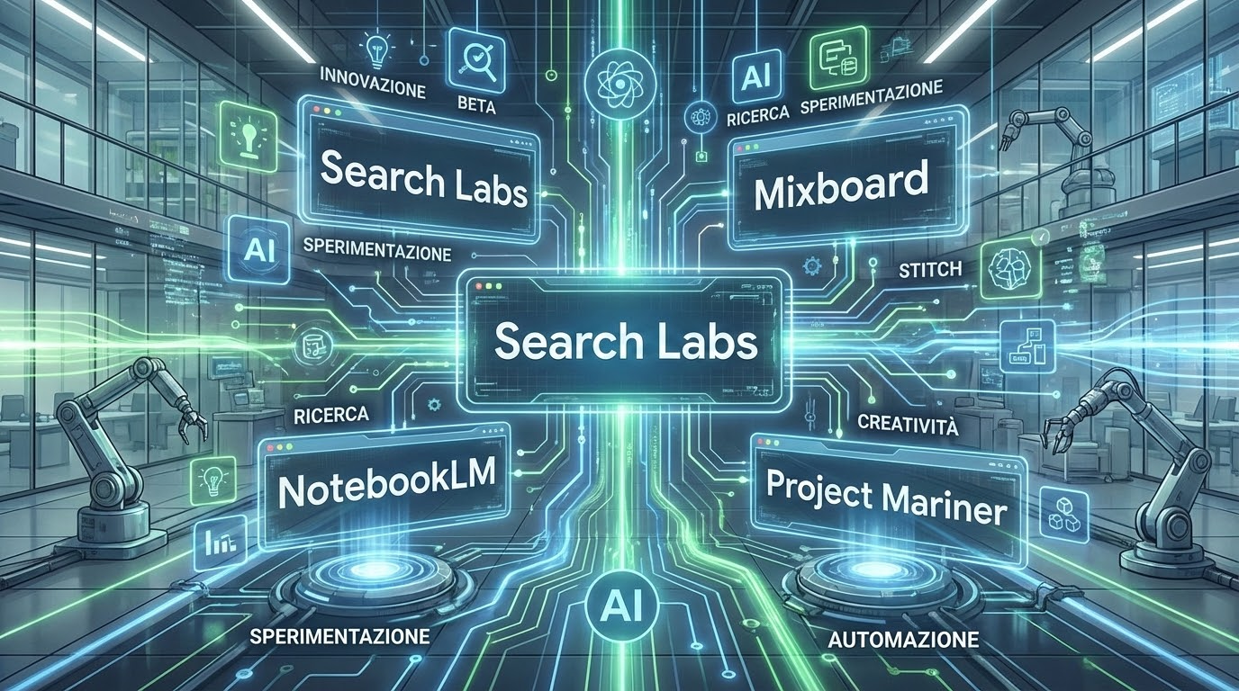 Google Labs: il nuovo laboratorio di innovazione e prototipi di Google per l'intelligenza artificiale e la produttività