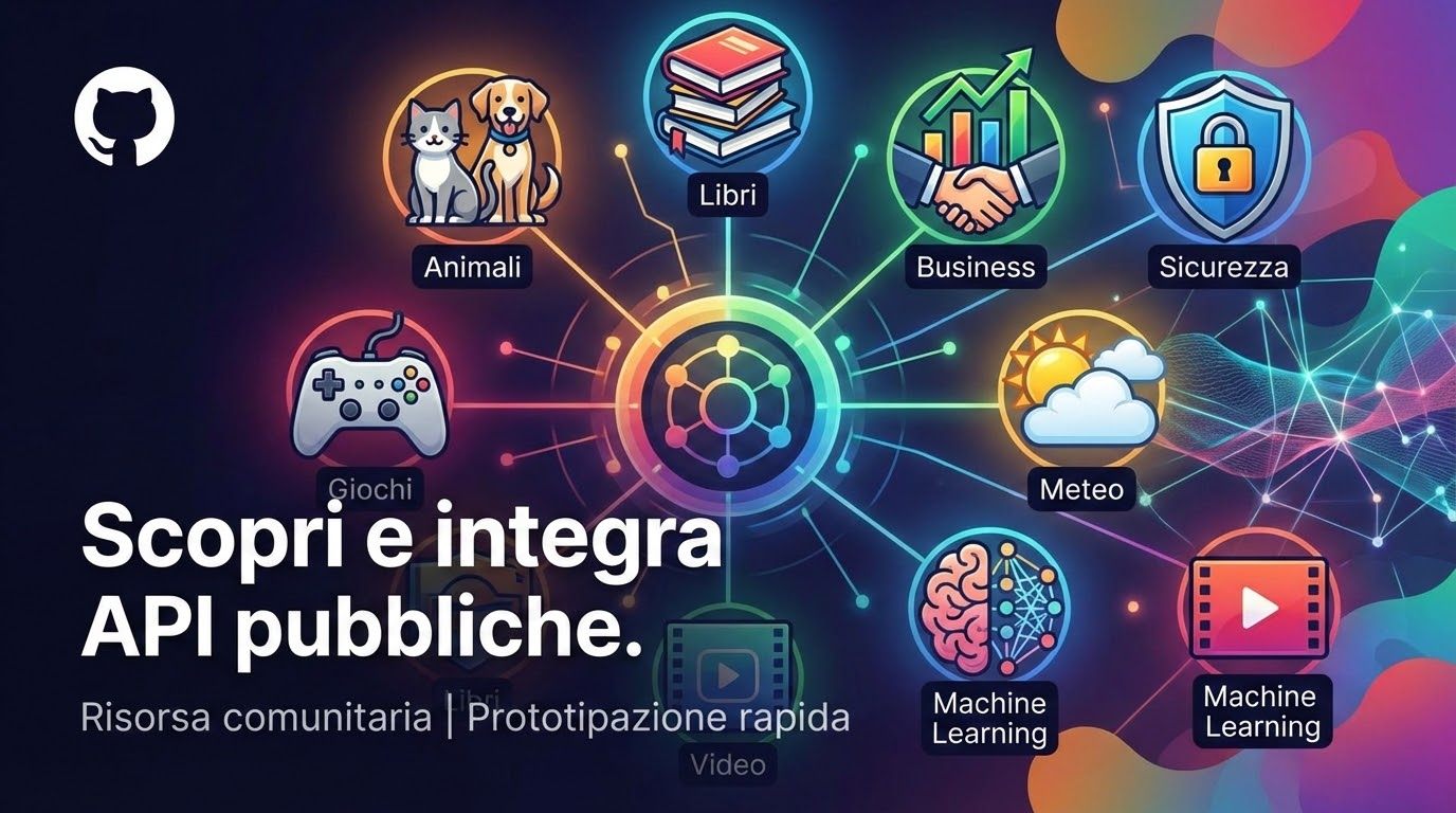 Il repository GitHub "marcelscruz/public-apis" offre un catalogo organizzato di API pubbliche per sviluppatori
