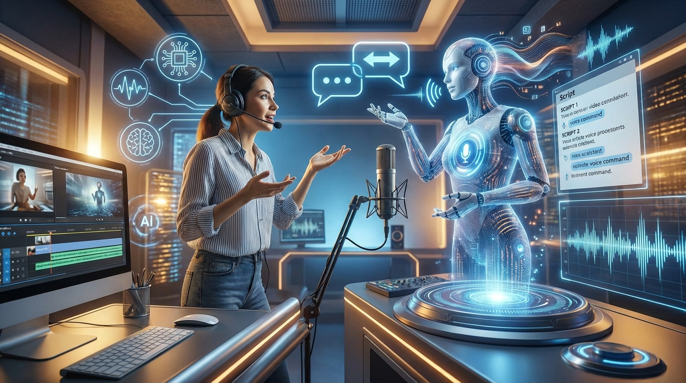 Le interazioni vocali con l'intelligenza artificiale trasformano la produzione di contenuti, aumentando rapidità e accessibilità